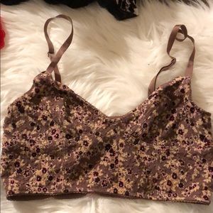Floral Free People Lace Crop Bra